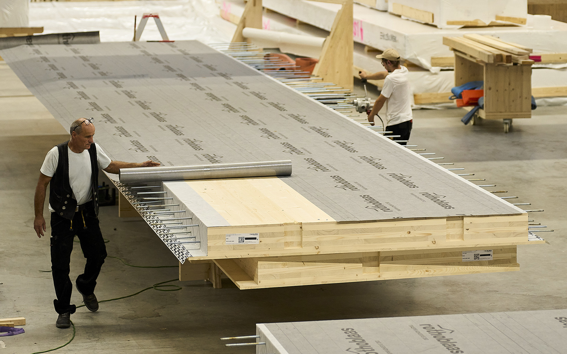 Industrielle Vorfertigung von Holzelementen